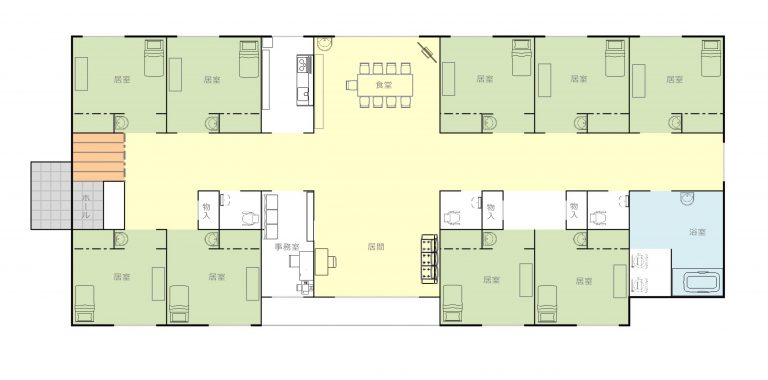 スマイルグループホーム居室見取り図